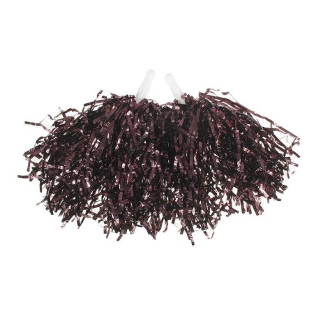 Corrugated pompons, set 2 pcs., Brown color-1