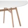 Round table Skandi metal, white/natural 90x90x73 cm