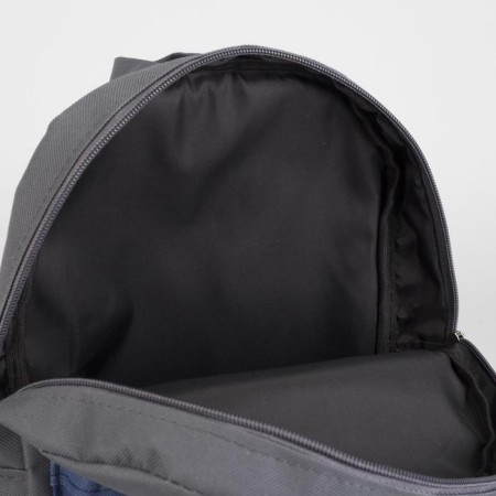 Baby backpack with zipper, external pocket, reflective strip, gray color-6