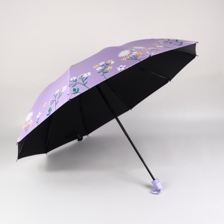 Mechanical “Flowers” ​​umbrella, 10 spokes, 4 additions, r = 51/60 cm, d = 120 cm, color mix-2