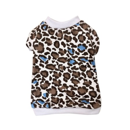 T-shirt with cuffs for dogs "Leopard", size 28 (DS 28 cm, OG 36-38 cm), cotton-1