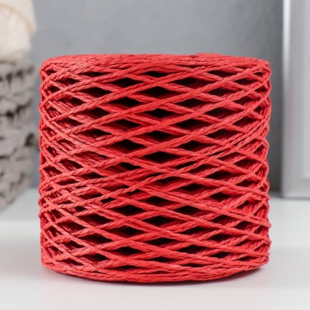 Yarn 100% cellulose "Softino raffia color" Washing, red 200m ± 2m 120 g