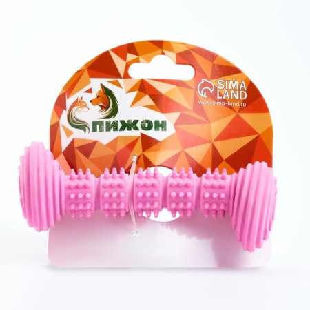 Dog toy "stick", tpr, massage, 14.2 x 5.2 cm, pink-3