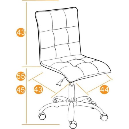 Zero eco-leather chair, brown 36-36-7