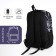 School backpack from textiles on lightning, 3 pockets, black color