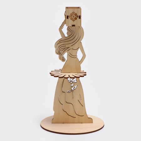 Wooden napkin "Indian beauty", with a stand under toothpicks, 25 × 13 × 13 cm-1