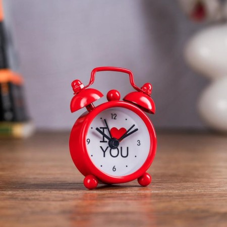 An alarm clock "I love you", d-4 cm, red-3