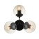 Sconces st. SL549.411.03. Stampo. 3x40 watts, E27, 33x31 cm, black color