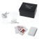 Gift set 3 in 1 Greener: 2 glasses of 30 ml, a deck of plastic cards, silver