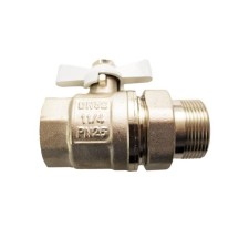 Кран шаровой STI, 1 1/4", с американкой