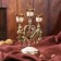 Brass Brass for 3 candles 16 cm pearl "rose in the heart"