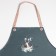 Apron Ethel "Flower Deer", col. blue, 70*68 cm, 100% p/e