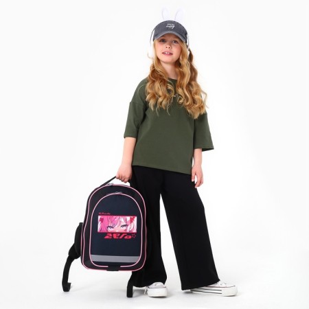 School backpack, 37 x 27 x 16 cm, ergonomic back, calligrata b "Anima eyes"-16