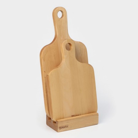A set of cutting boards on a stand 2 pcs: 38 × 18, 28 × 18 cm, saturated with mineral oil, birch-9