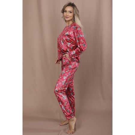Female trousers, size 46, red color-4