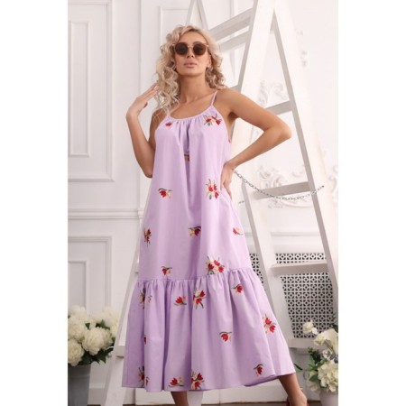 Female dress, size 54, lilac color-5