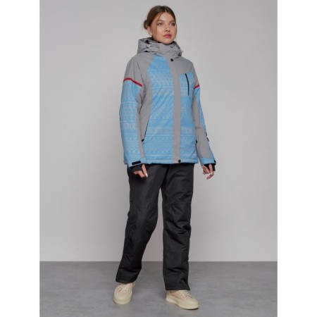 Ski jacket female winter, size 46, blue color-13