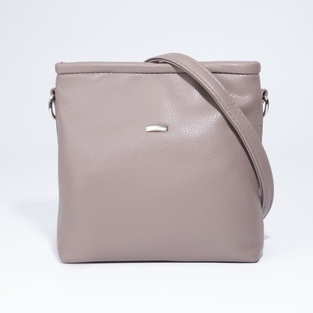Cross-Bodi Bag on a zipper, the color is gray-beige