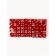 Playing bones, 1.6 x 1.6 cm, set 50 pcs, red