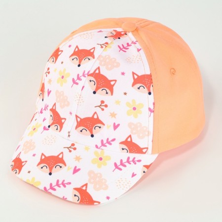 Baby cap for the girl "Foxes", rr. 48-50-1
