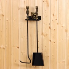 A fireplace set, wall -mounted 