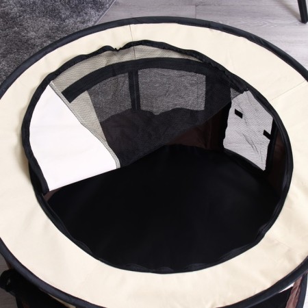Animal aviary, tent, round, 90 x 55 cm, brown-9
