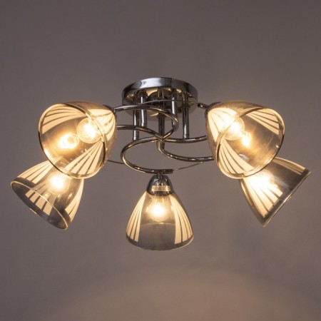 Causte "Poli" 5x60W E27 chrome 58x58x24cm-2