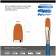 Brush Art Synthetics Gamma "Gallery", flatovalnaya No. 14, short handle 303014
