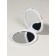 Folding mirror “unicorns”, d = 7.3 cm, with an increase, white color