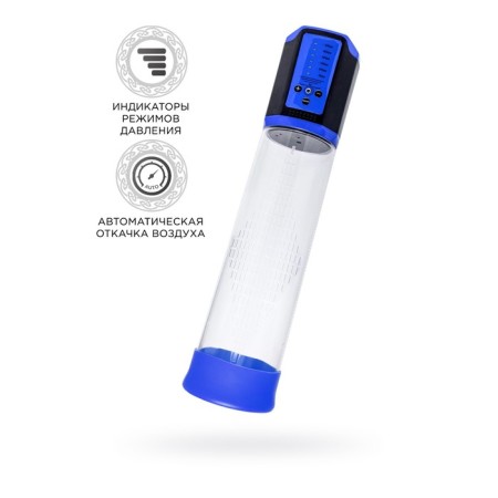 Automatic pump for the penis Sexus Men Expert Ragnar, ABS plastic, blue, 29 cm