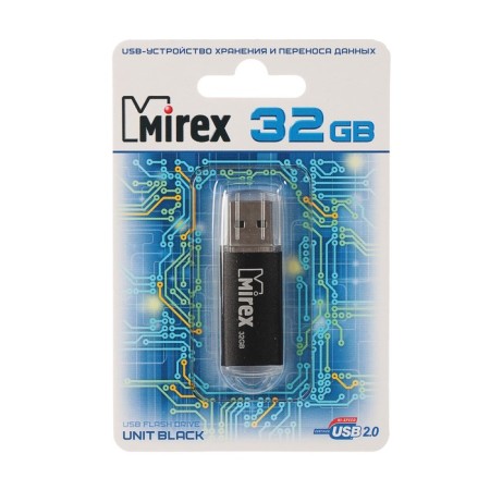 Flashka Mirex Unit Black, 32 GB, USB2.0, Thu up to 25 MB/s, PLO up to 15 Mb/s, black-2