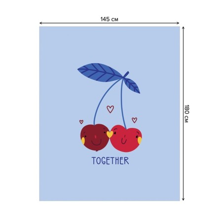 The tablecloth on the table “Vishinki together”, rectangular, Saten, size 145x180 cm-1
