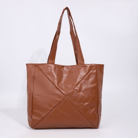 Shopper bag on magnet, brown color