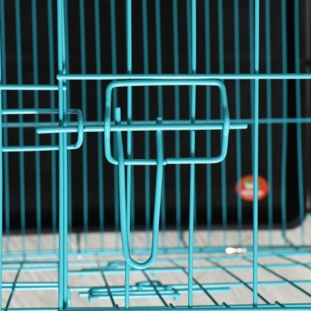A cage with a hatch for dogs and cats, 85 x 60 x 70 cm, blue-7