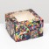 Packaging for 4 cupcakes with the Safari window, 16 x 16 x 10 cm