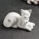The figure "cats lie" white, 18x10x12cm