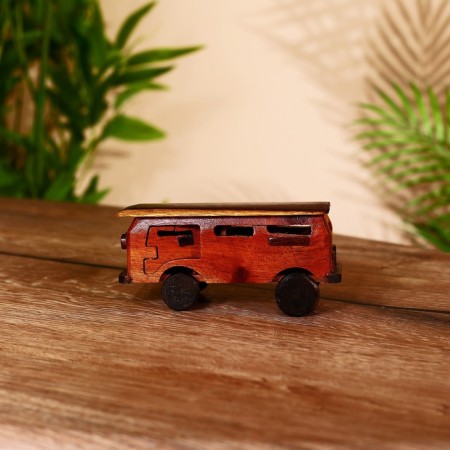 Souvenir "Bus" Tikovy tree 13x4.5x7 cm-2