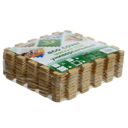 Soft floor universal, 33 × 33 cm, thickness 11 mm, beige color-3