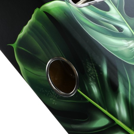 A4, 75 mm, Devente tropicana, laminated cardboard, black/green, collapsible.-3