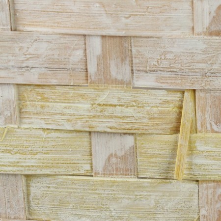 Wicker basket, d25 x 18 x 11/19 cm, yellow, bamboo-4