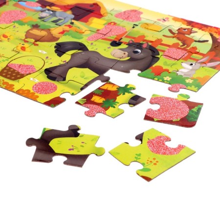 Puzzle “Collect, find, show. Our farm ", 35 elements-3