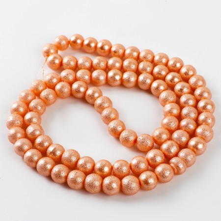 Glass beads, set 78 pcs., Size 1 pc. - 10 mm, orange color-2
