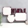 Photo frame-collage "Love" in 3 photos, burgundy (plastic screen)