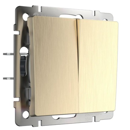 Two-clavy switch WL10-SW-2G, champagne color-1