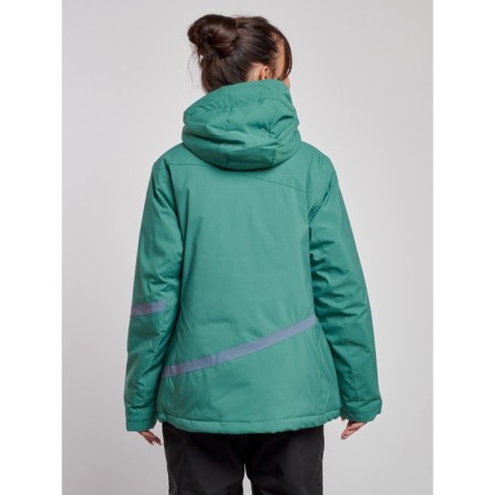 Ski jacket female winter, size 52, green color-3