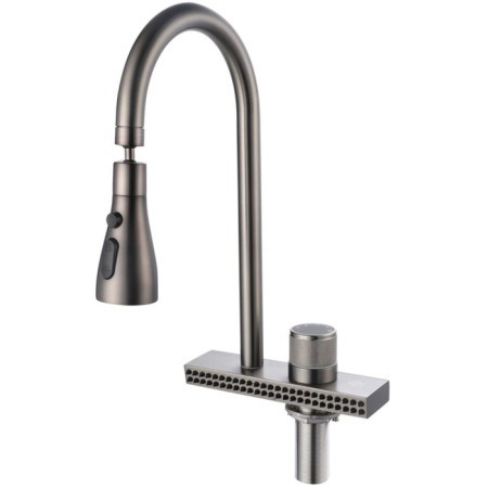 Kitchen mixer "RMS" SUS130PVD-017F-2, 35 mm cartridge, stainless steel, graphite
