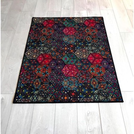 Rosetta Dzhtal carpet, size 100x133 cm, print cube-1