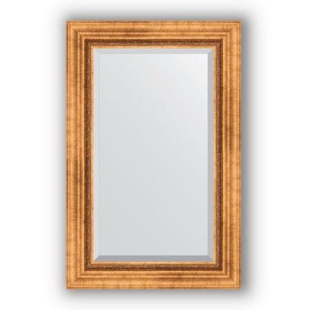Mirror with fatset in the baguette frame - Roman gold 88 mm, 56 x 86 cm, Evoform