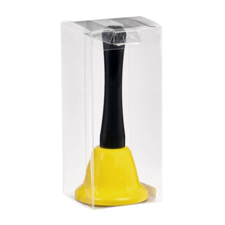 Metal bell, desktop call "Funk", 12.5 x 5 cm, yellow-2