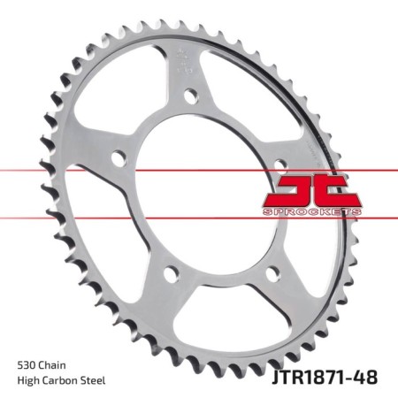 The rear star, driven, for the motorcycle JTR1871, chain 530, 48 teeth